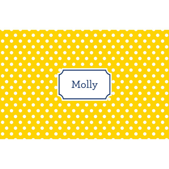 Yellow Polka Dot Placemats